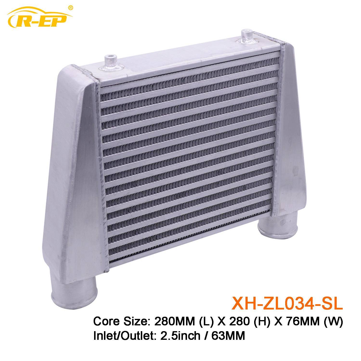 汽车中冷器改装发动机涡轮280x280x76mm铝合金冷却中冷散热器通用