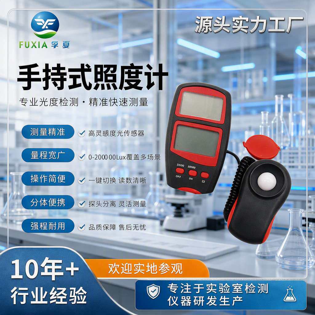 LX1010B照度计便携式手持LXB照度仪大量程光照度计数显紫外线检测
