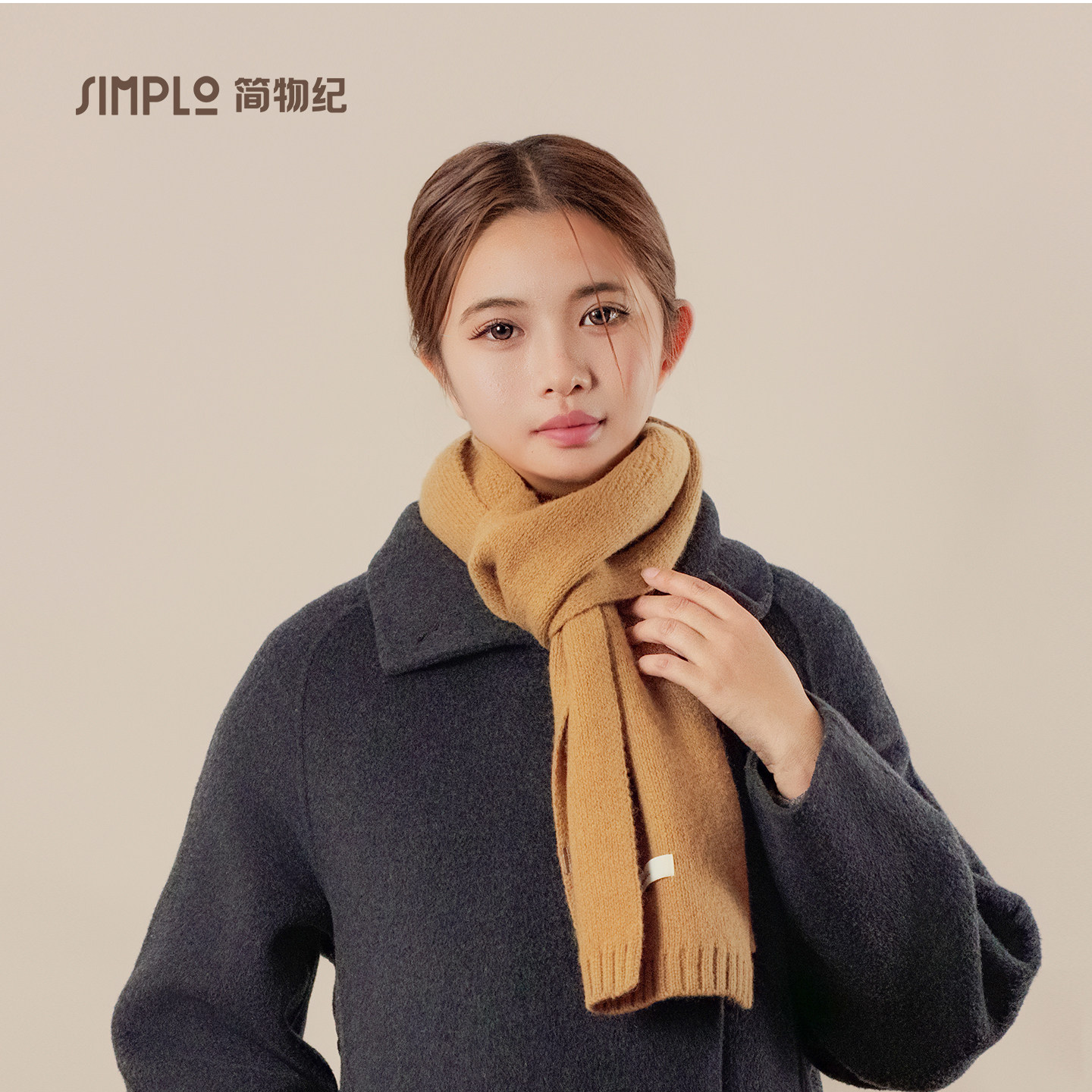 SIMPLO简物纪秋冬季女纯羊毛围巾外搭加厚保暖高品质围脖生日礼物