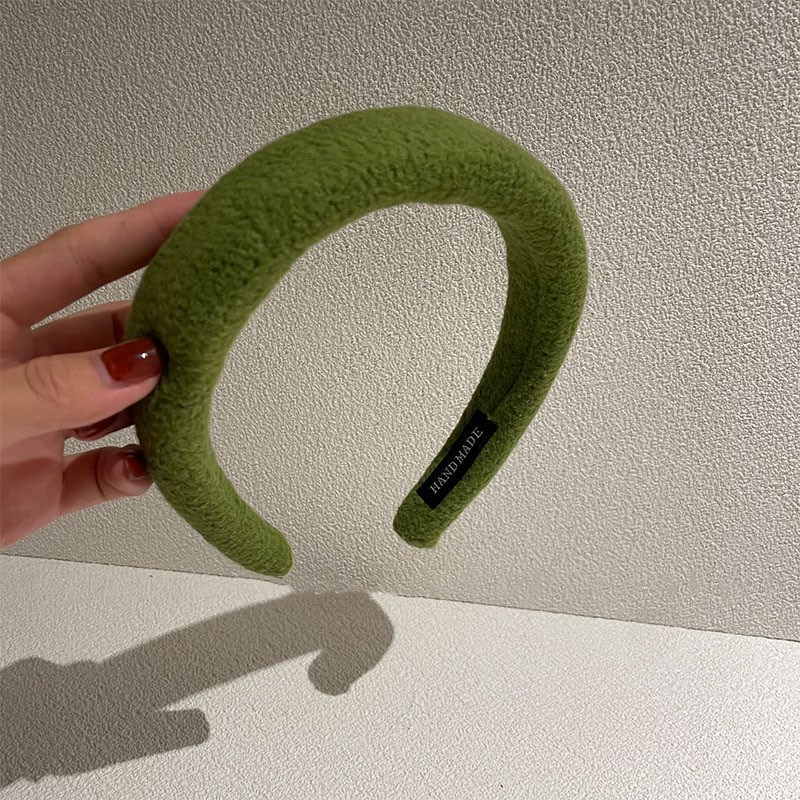 毛绒宽边压发彩色发箍女秋冬网红新款发卡头箍百搭外出发饰