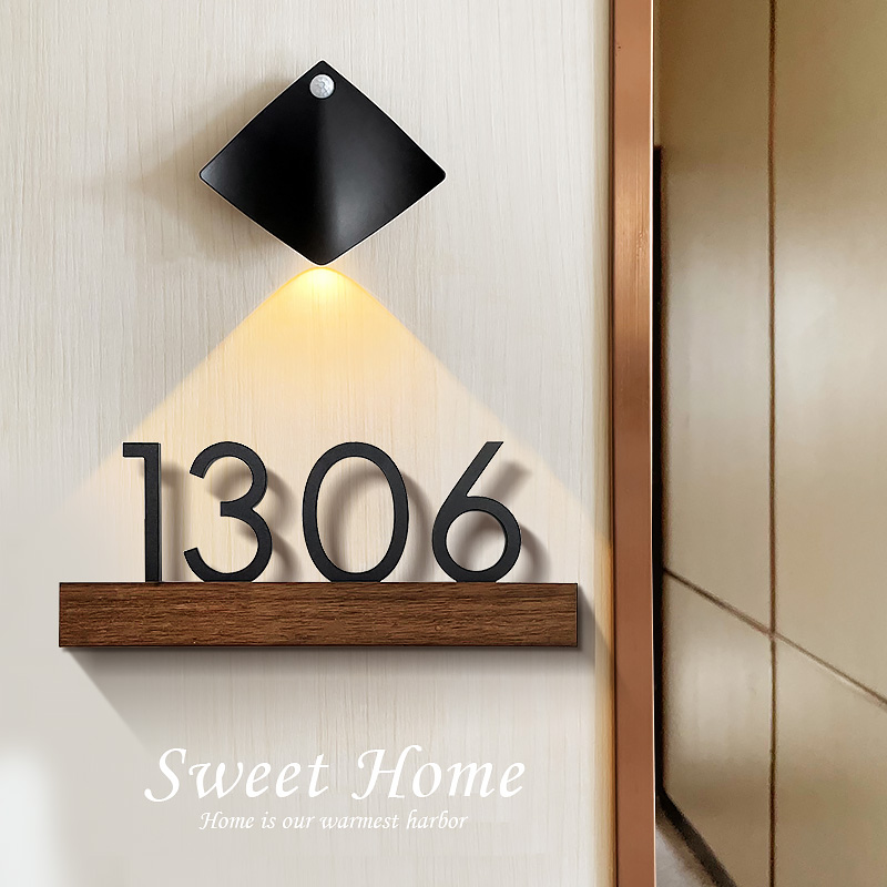 门牌号码牌家用门牌号定制亚克力发光住宅数字牌酒店宾馆包厢房号