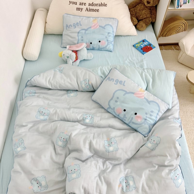 a类儿童被套单件全棉双层纱布男孩女孩宝宝幼儿园柔软小被罩