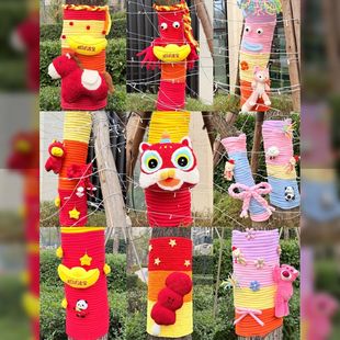 冬季大树装饰配饰物业园区新年树木装扮户外可爱元宝玩偶大手