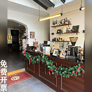 圣诞氛围装饰藤条酒店前台平安夜挂饰装饰布置店铺仿真藤条材料