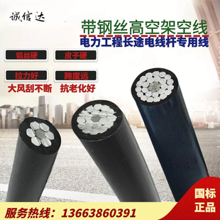铝线电线户外单芯线16 25 50 70平方电缆线钢芯架空绝缘低压导线