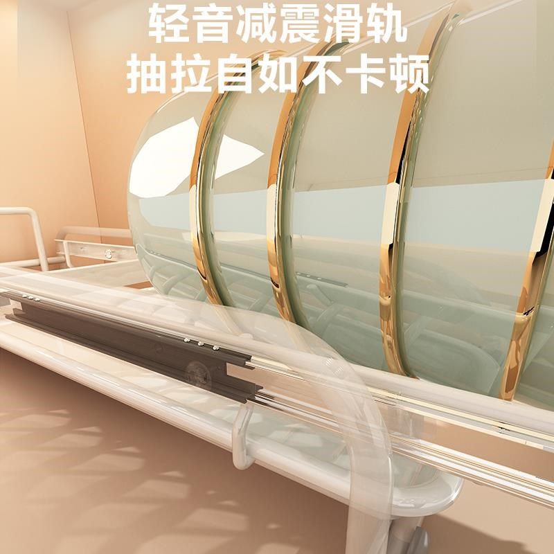 拉篮厨房橱柜双层抽屉式碗篮碗架放碗筷厨柜收纳碗柜内置碗碟架子