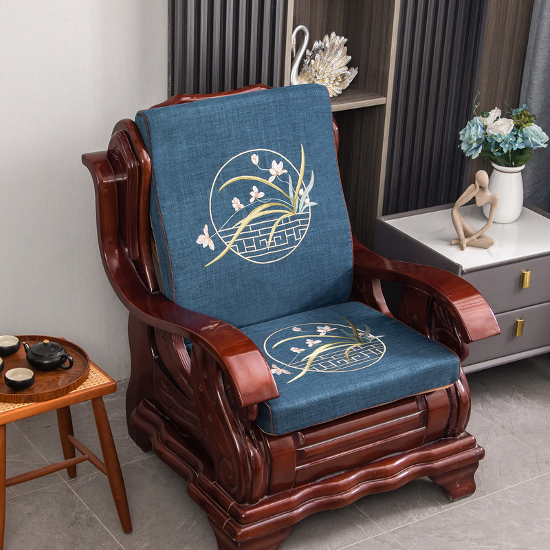 棉麻加厚老式中式木沙发海绵沙发坐垫带靠背防滑一体式组合可拆洗,居家布艺,沙发垫,淘宝优惠券,粉丝福利购,淘宝优惠卷