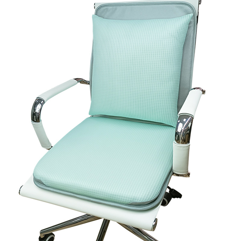 办公室坐c垫靠背一体护腰坐垫腰靠学生宿舍夏季椅子垫调节矫正坐