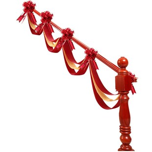 扶梯结婚装饰别墅布置新婚楼梯扶手楼道拉花挂饰婚礼家庭结果婚房