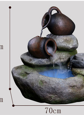 假山流水器喷泉中式小庭院室户外阳台花园循环鱼池布置装造景摆件