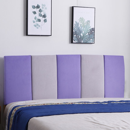 布艺床头靠垫软包榻榻米无床头靠背床围防撞简约可拆洗棉麻绒新款