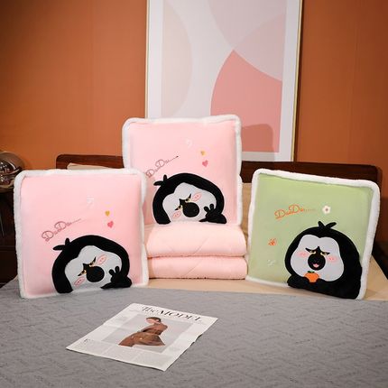 抱枕被子两用加厚2024新款车上午睡枕头毯子二合一汽车车载靠枕