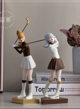 孩尔夫女高桌面客厅电视展示柜玄关前台家品饰居高级感小众摆件