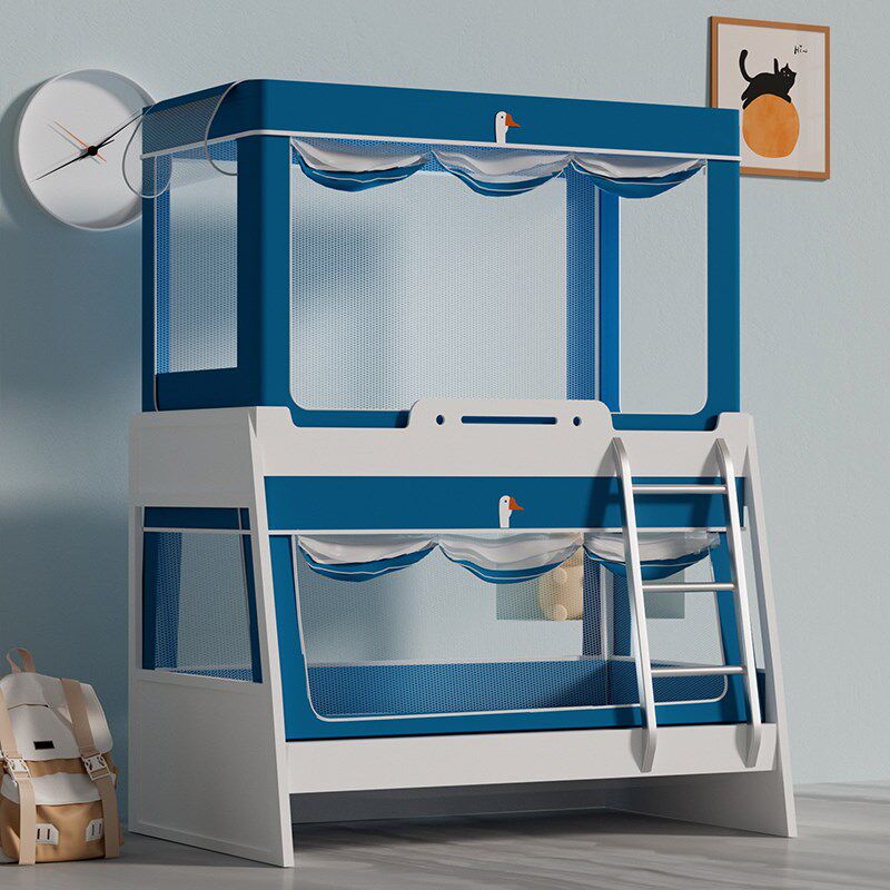 2024年新款子母床梯形上下铺家用上下床1.5m上下床蚊帐高低儿童床,床上用品,蚊帐,淘宝优惠券,粉丝福利购,淘宝优惠卷