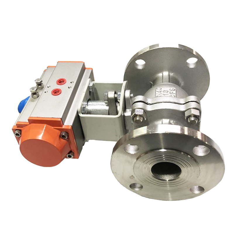 Q641F-16P AT气动不锈钢法兰球阀 快速切断球阀耐腐蚀DN1X5-DN150