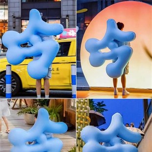 定制福字闭气气模商场户外活动节日发财新年美陈装置字体充气文字