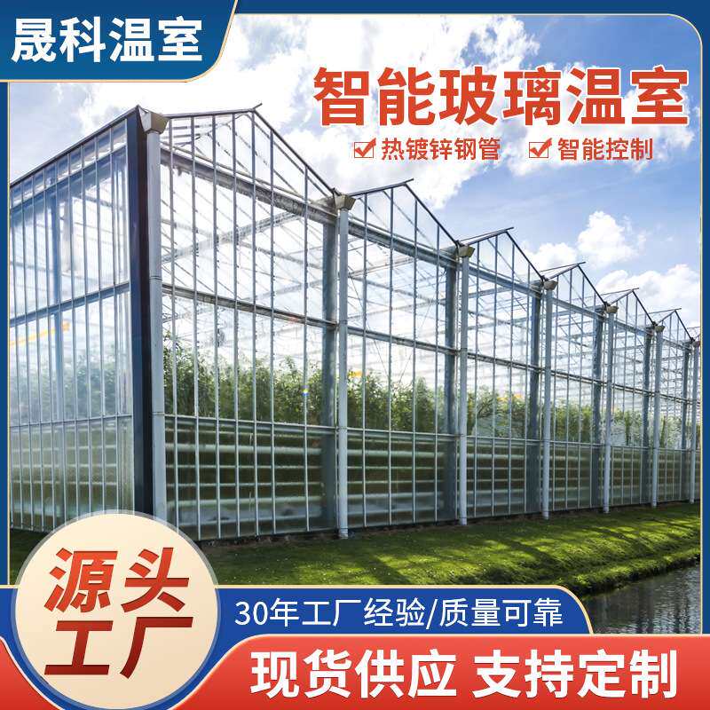 玻璃温室现代化农业种植暖棚温室工程花卉园林养殖棚智能玻璃温室