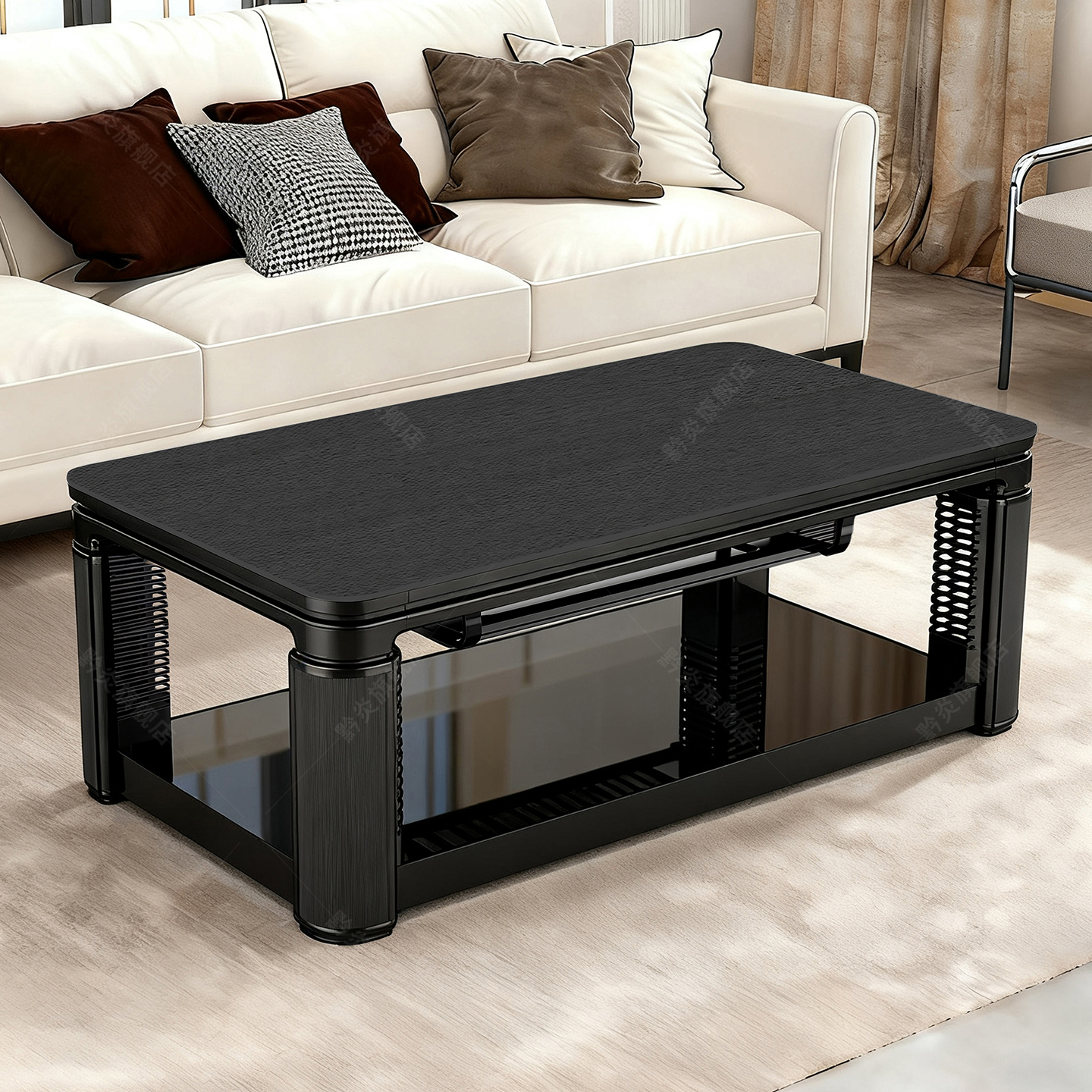 黔焱2025新款智能语音升降取暖桌