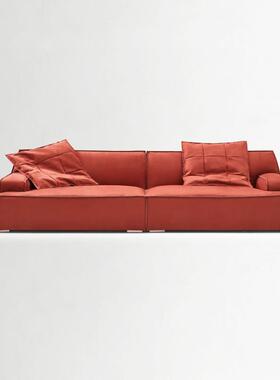 baxt大马士革奶油风沙发设计师家具磨砂绒布沙发直排组合客厅高定