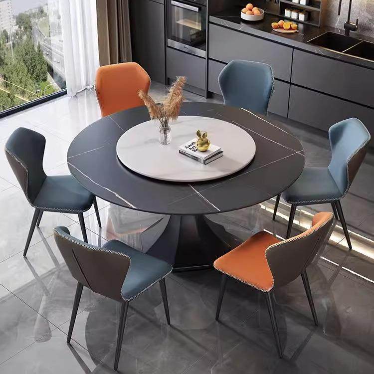 意式极简轻奢岩板亮光餐桌椅组合现代简约圆桌带转盘高档吃饭桌子,自行车/骑行装备/零配件,更多零件/配件,淘宝优惠券,粉丝福利购,淘宝优惠卷