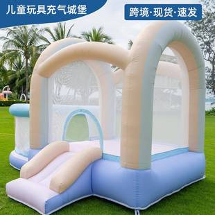 室内外大型充气蹦床儿童城堡带小型滑梯蹦蹦床可收纳玩具超大