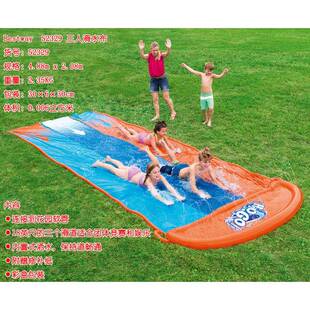 Bestway52329儿童戏水喷水三人滑水道小孩户外草坪冲浪玩水滑梯