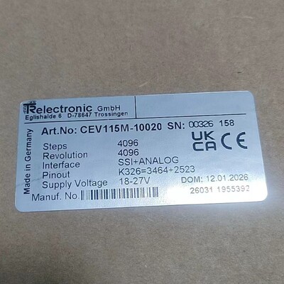 原装现货德国帝尔TR Electronic编码器CEV115M-10020