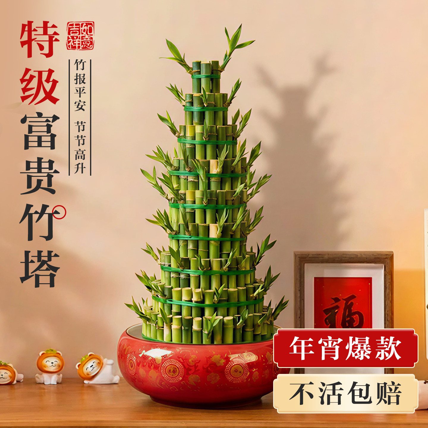 竹塔盆栽节节高富贵竹水培绿植物转运竹植物客厅开运招财鸿运当头,鲜花速递/花卉仿真/绿植园艺,造型盆景,淘宝优惠券,粉丝福利购,淘宝优惠卷
