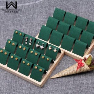 耳坠托盘12位绿色   组合陈列首饰架耳钉 耳坠展示架拍摄道具商场