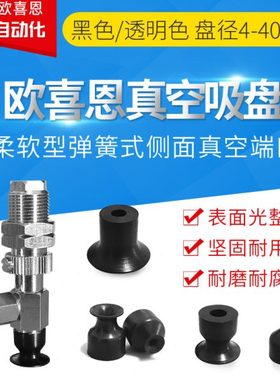 J-WET71-D4/D6/D8/D10/D15/D20/D30/D40柔软单层侧进气弹簧吸盘