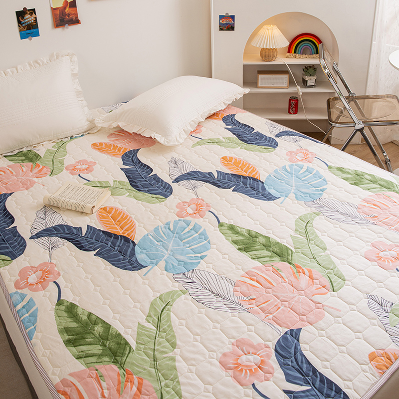 罗兰新疆棉花棉絮可洗床垫保护垫全棉软垫可折P叠单双人床褥垫被