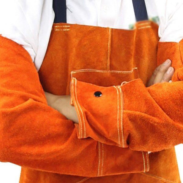 EBULL 牛皮电焊护袖套 焊接阻燃防火隔热 焊工护臂套加厚劳保包邮