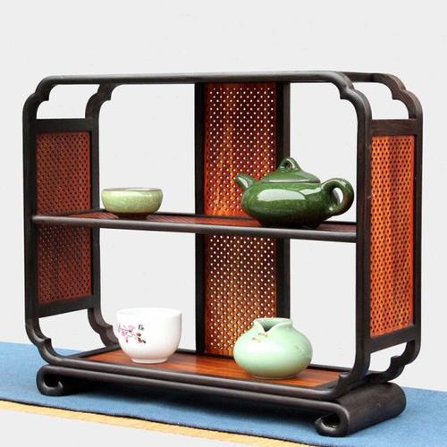 红木紫光檀多宝阁小博古架实木中式茶具茶壶架摆件盆景底座置物架
