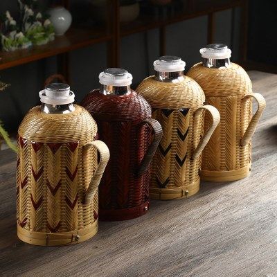 竹编热水瓶家用老式传统真空热水壶玻璃内胆复古开水瓶茶室保温瓶,餐饮具,热水瓶,淘宝优惠券,粉丝福利购,淘宝优惠卷