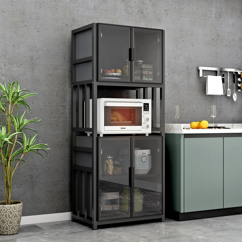轻奢厨房置物架玻璃门餐边柜微波炉储物柜碗碟柜杂物架电器收纳柜,厨房/烹饪用具,厨房置物架/置物柜/角架,淘宝优惠券,粉丝福利购,淘宝优惠卷