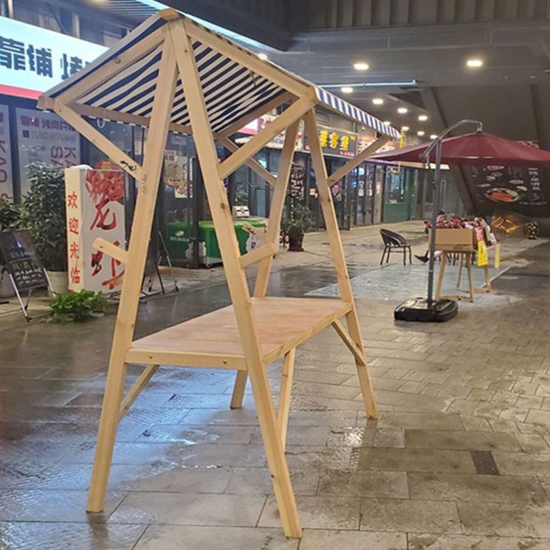 售货车花车摊位架夜市户外木质集市摊位小推车商场景区棚摆摊折叠