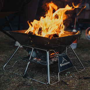 柯曼户外可携式烧烤架家用科曼焚火台折叠烧烤炉篝火架木炭柴火炉