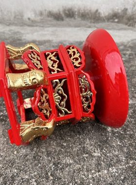 现货速发实木果盘道家法会家用果盘道观供坛果盘实木贴金精雕供盘