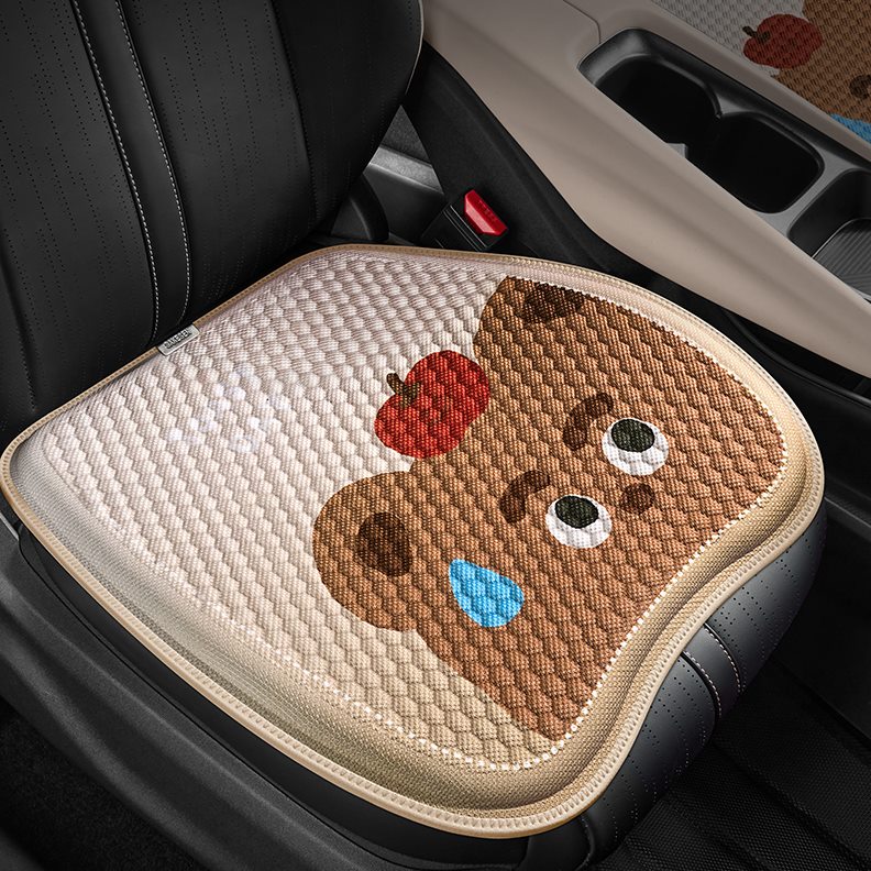 汽车坐垫夏季清凉凝胶透气车载凉垫卡通椅垫车内四季通用女士单片