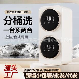 全自动双筒壁挂洗衣机婴儿小衣物洗脱一体家用桌面小型洗衣机