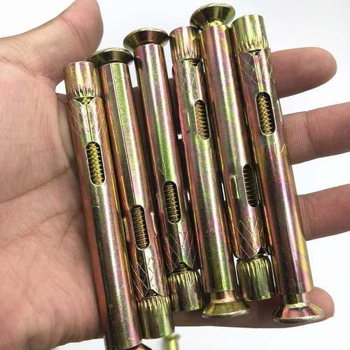 直销地板膨胀沉头十字内膨胀彩锌带孔拉爆