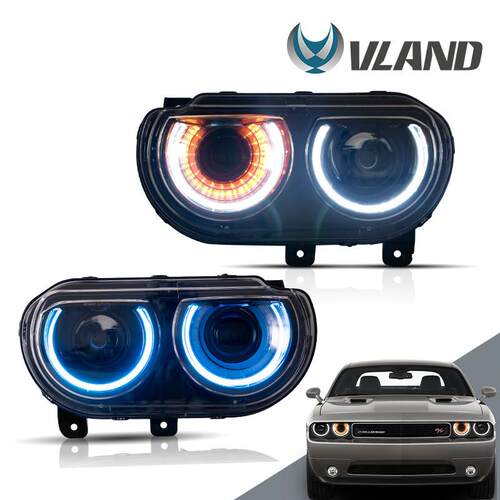 适用于2008-2014款道奇挑战者汽车led大灯总成改装挑战者日行灯