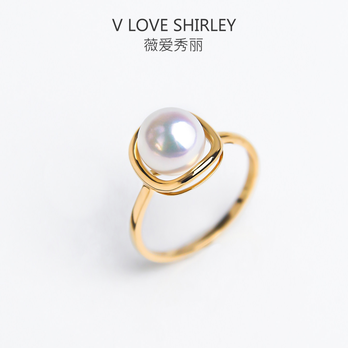 薇爱秀丽akoya珍珠戒指18k金海水珍珠设计感时尚女戒正圆强光泽,珠宝/钻石/翡翠,手饰,淘宝优惠券,粉丝福利购,淘宝优惠卷