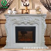 饰壁炉架装 大理石雕花壁炉欧式 石材米黄室内别墅装 饰柜源头厂家