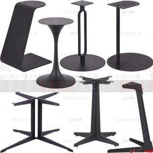 意式极简约轻奢岩板大理石五金属铁艺烤漆公茶几角边几桌腿支架