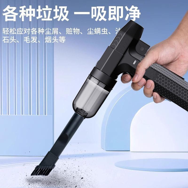 新款暴力涡轮电风扇超长续航无极调速带灯便携式车载吹风机