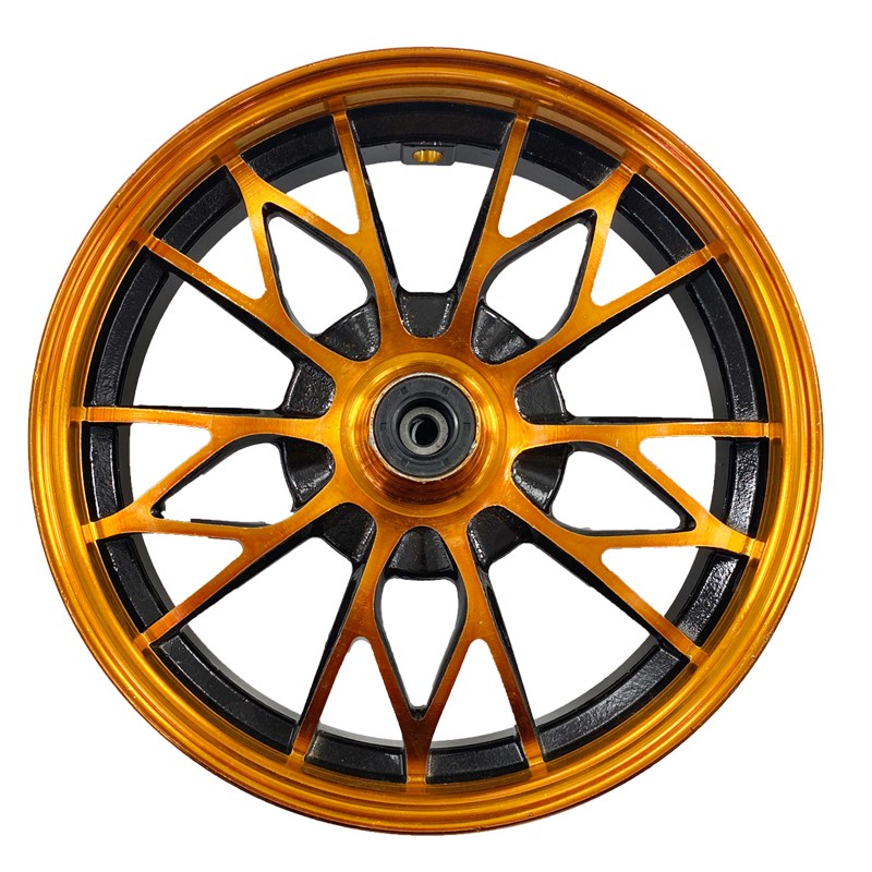 踏板摩托车钢圈女士车轮毂改装前后钢圈铝轮毂铁轮10寸12寸13寸gq