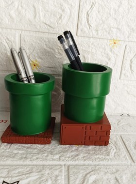 搞笑造型笔筒可爱桌面收纳时尚办公室摆件礼品绿色笔筒