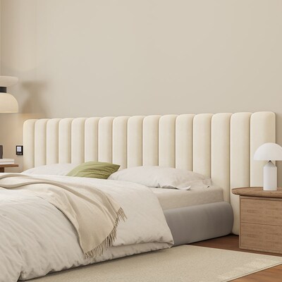 【钢琴键设计】床头靠垫2024新款榻榻米无床头软包靠背床上大靠枕