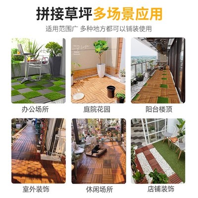 塑木地板花园阳台防水腐自铺户外室内外地面卡扣拼接别墅露台庭院